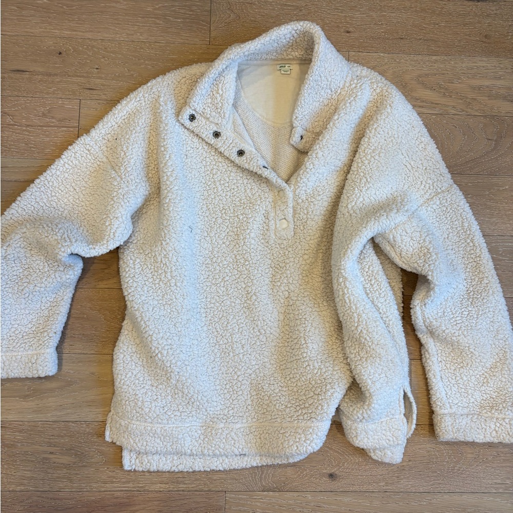Aerie Cozy Cream Sherpa Pullover